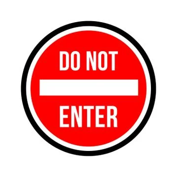 Stop Restriction Do not enter logo sign design vector icon Stock Illustration