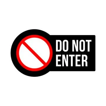 Stop Restriction Do not enter logo sign design vector icon Stock Illustration