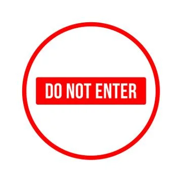 Stop Restriction Do not enter logo sign design vector icon Stock Illustration