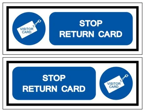Stop Return Card Symbol Sign, Vector Illustration, Isolate On White Backgroun Stock Illustration