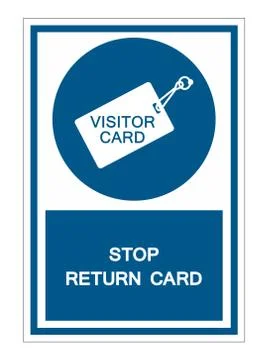 Stop Return Card Symbol Sign Isolate On White Background,Vector Illustration Stock Illustration