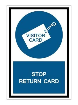 Stop Return Card Symbol Sign Isolate On White Background,Vector Illustration  Stock Illustration