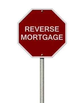 Stop Reverse Mortgage Road Sign Stock Illustration