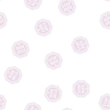 Stop rfid glyph seamless pattern Stock Illustration