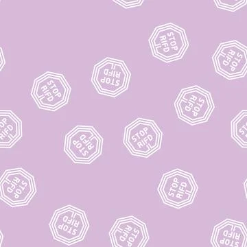 Stop rfid line seamless pattern Stock Illustration