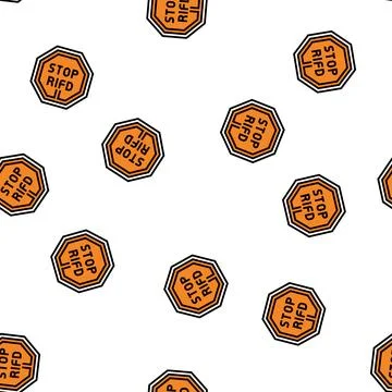 Stop rfid vector seamless pattern Stock Illustration