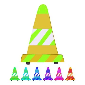 Stop road barrier vector cartoon graphic Stock Illustration