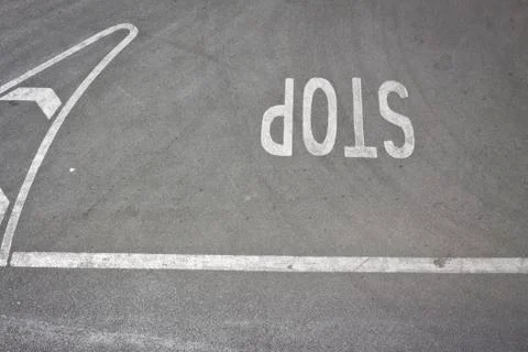 Stop road Stock Photos