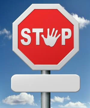 Stop road sign Stock Illustration
