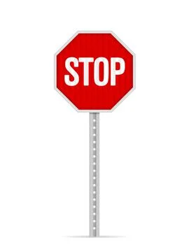 Stop road sign Stock Illustration