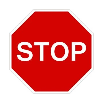 Stop road sign Stock Illustration