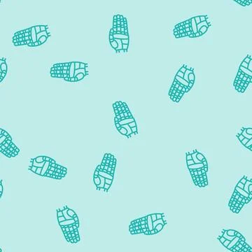 Stop robot hand gesture line seamless pattern Stock Illustration