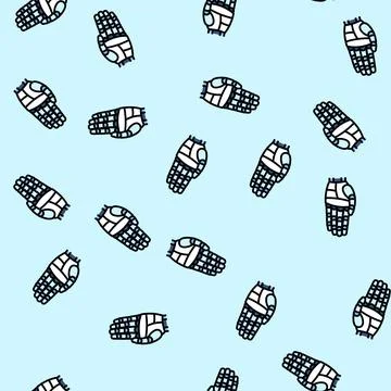 Stop robot hand gesture vector seamless pattern Stock Illustration
