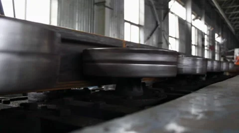 Stop The Roller Table Line Stock Footage 8654061