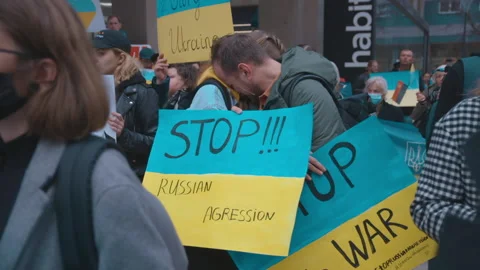 Stop - Russian aggression against Ukraine Stock Footage 170946047
