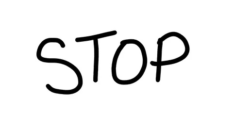 STOP Scribble Doodle Hand Drawn Animation Video stock 101910485