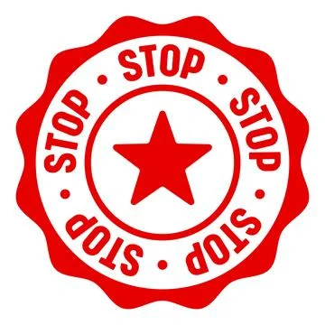 Stop seal badge. stop label sticker. Vector sign Stockillustratie