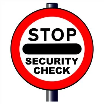 Stop Security Check Stockillustratie