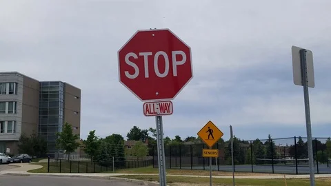 Stop for seniors Stock Footage 90962562