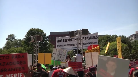 'Stop separating families' sign Stock Footage 260850321