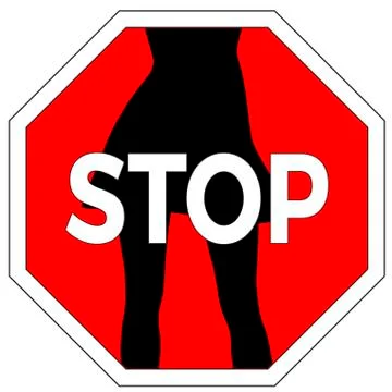 Stop sexual harassment Stock Illustration