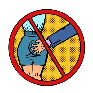 Stop sexual harassment Stock Illustration