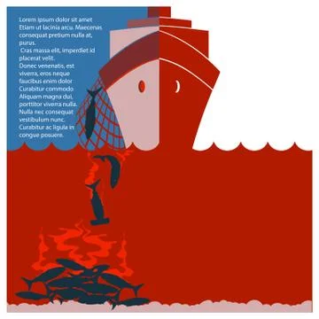 Stop shark finning and safe nature.vector flyer for text Stock Illustration