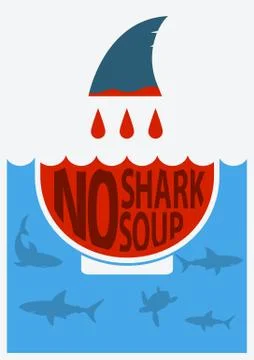 Stop shark finning.vector illustration Stock Illustration