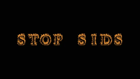 Stop Sids fire text effect black background Stock Footage 136246105