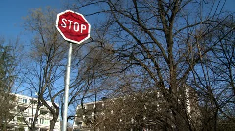 Stop sign 3 Stock Footage 10709946