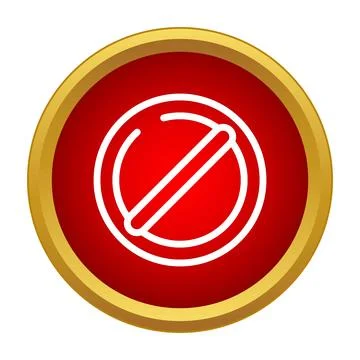Stop sign blocking access with red circle symbol Stock Illustration