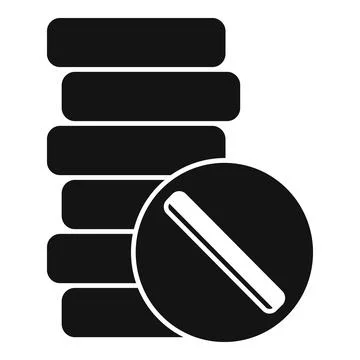 Stop sign blocking stack of database servers icon Illustrazione stock