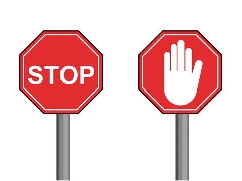 Stop sign board Stock Illustration