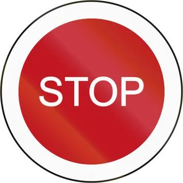 Stop Sign In Brunei Illustrazione stock