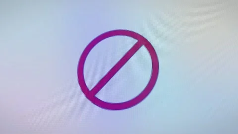 Stop Sign In Computer Screen Window Stock Footage 330445571