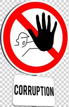 Stop sign with corruption text Stock Illustration