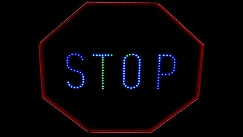 Stop sign in different colors Stock Footage 109390937