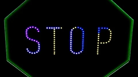 Stop sign in different colors Stock Footage 109391842
