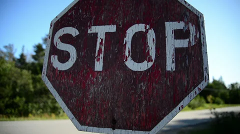 Stop Sign Video stock 36207333