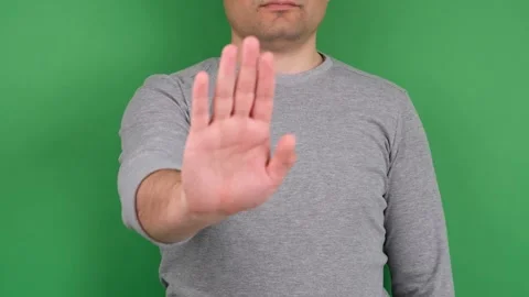 Stop sign hand Video stock 278185505