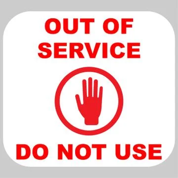 Stop sign with hand Stock Illustration