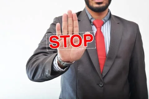 Stop Sign on Hand Foto stock