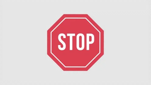 Stop Sign Icon Stock Footage 205066466
