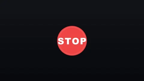 Stop Sign Icon Stock Footage 339350835