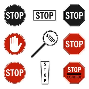 Stop sign icon. Ilustración de archivo