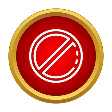 Stop sign icon indicating access restricted or forbidden Stock Illustration