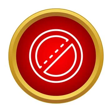 Stop sign icon prohibiting specific action Stock Illustration