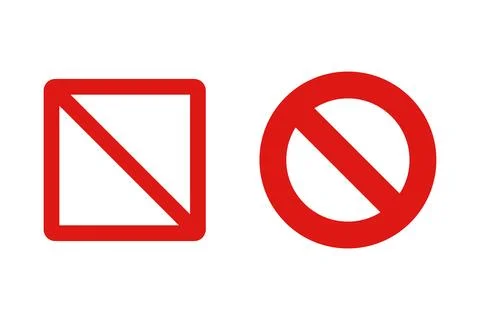 Stop sign icon set. Vector. Stock Illustration
