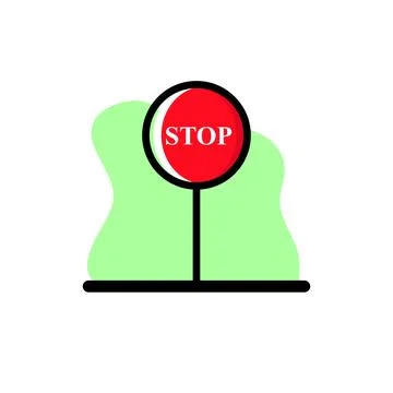 Stop Sign Icon Vector Illustration Design Stock Illustration