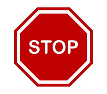 Stop sign icon on white background Stock Illustration